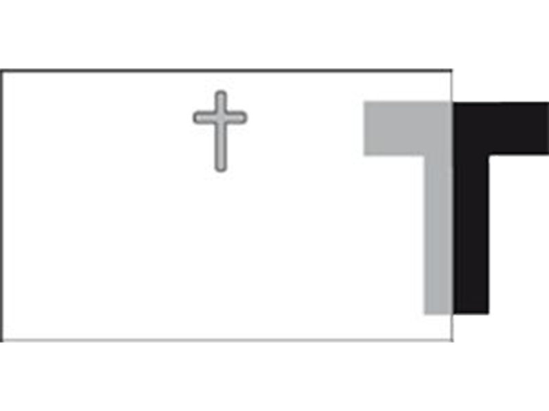 Cross Center Labels 8x10cm Transparent - 46087 (per 1000)